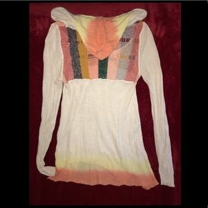 Free people~ 🔸final markdown🔸Boho hooded sweater